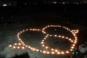 Lantern vigil in honor of those lost 3 years ago.