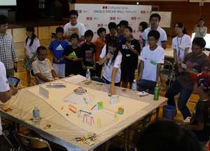 Children giving a presentation of their plan