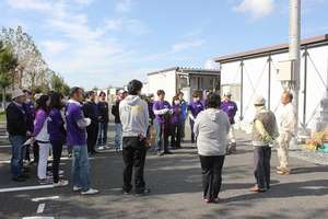 Company employees listening to victims
