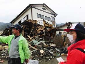 AAR's first assistance team in Kesennuma City