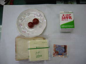 Lunch menu in May (2011, Fukushima Prefecture)