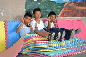 Our best helpers: Carlitos, Jairo and Rafael