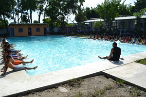 BE&swimming classes in the Swimming Pool for Peace