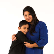Lizet and her son.