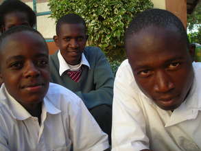 Sylvester with friends at secondary school 2008