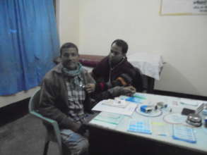 Atwar being examined by a Doctor