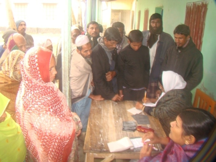 Diabetic Patients being Registered atChapadah Camp