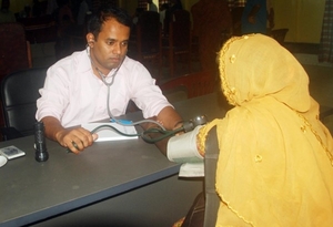 Doctor Examining a Diabetic Patient