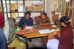 Doctor Examining A Patient in A Camp