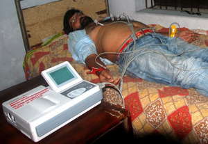 ECG Tests Being Conducted on a Patient