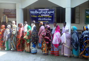 Patients waiting for their turn at a Diabetic Camp