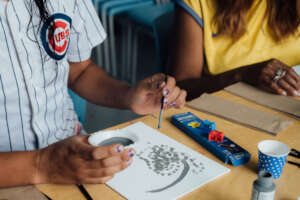 An arts and crafts group in action