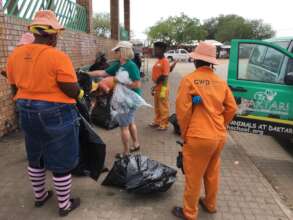 Cleaning the village