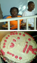 Marie Line and her birthday cake