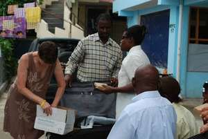 Unpacking materials for the blind school