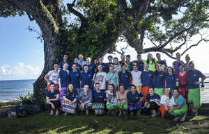 Group shot of the students from Stelly's school