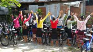 35 bicycles for 35 girls!