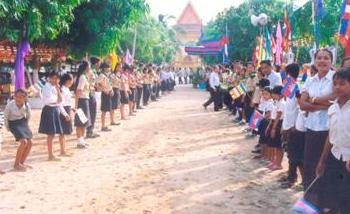 Sports Court at Prek Ksay Pagoda School