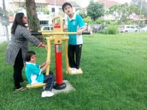 Engaging in outdoor activities!