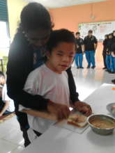 Learning how to make a sandwich