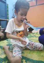 Rosy in music class goes on