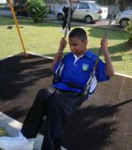 Vind enjoying the swing.