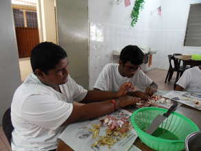 We are learning how to prepare meals