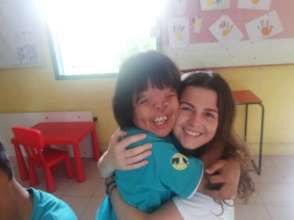 Siti with the lovely  volunteer,Katja Foerderer