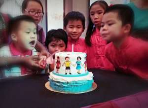Cake cutting ceremony during the party