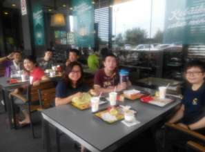 YAP at their McDonald's lunch outing