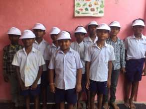 Happy children in class