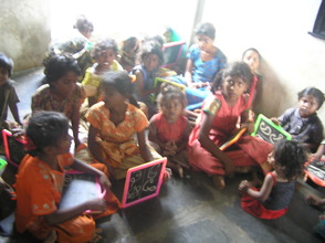 Children in the class at KVP Colony School
