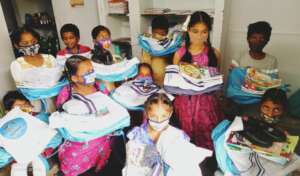 Books, uniforms and  school bags