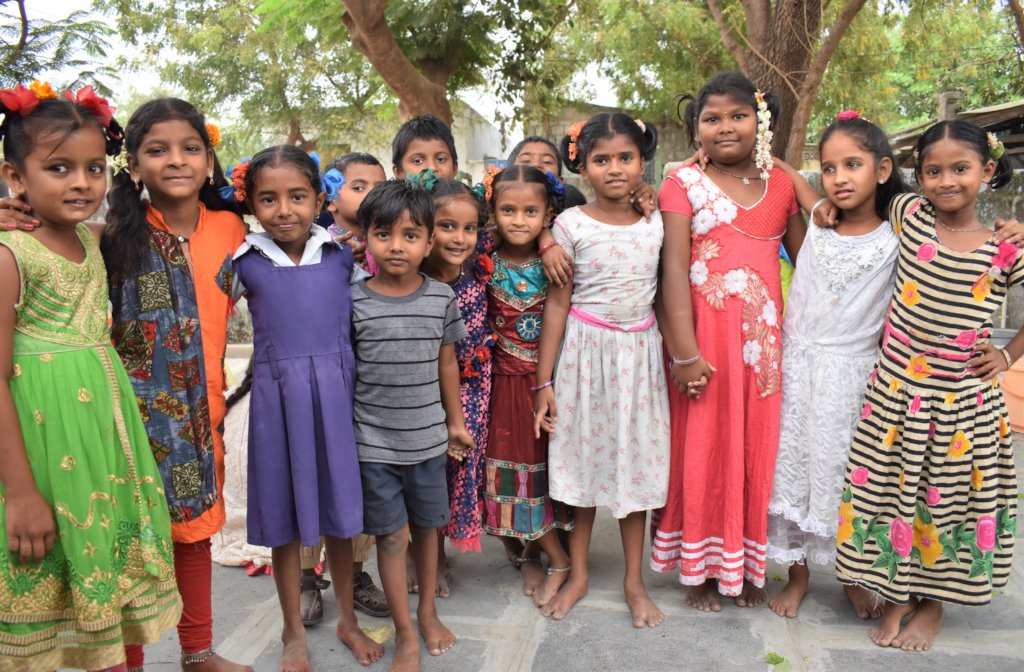 Happy children in BASS Remote slum school