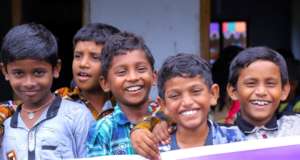 Happy kids in school