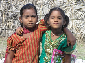 Two sisters attending BASS new school at Ramarajun