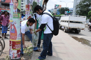 Cleaning the local area