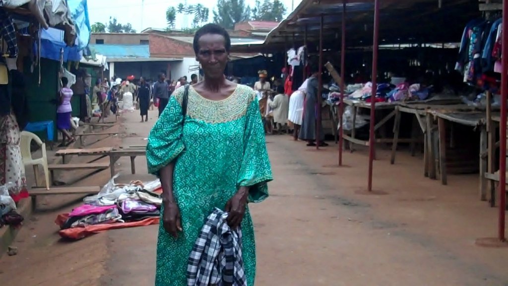 Mary Mukahigiro at the market