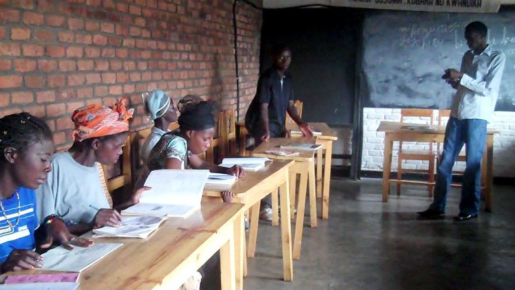 Students and the teacher
