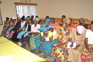 The women waiting to receive their certificates