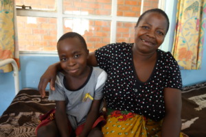 Chimango and his mother at QECH