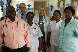 Liz Molyneux and her child cancer team