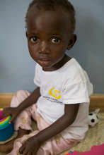 A young child cancer patient at the QECH
