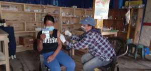 Receiving vaccination