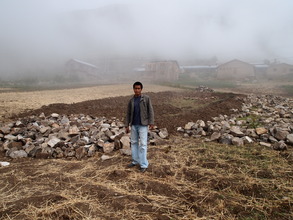 Sagar stands at the site of a future hydro project