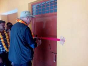 Tony opening a new school in Humla District