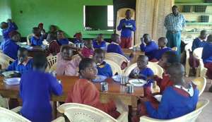 Athi Children having lunch in the Dining Hall