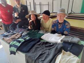 Persons with albinism display livelihood crafts.