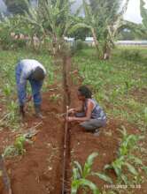 Laying the water pipes