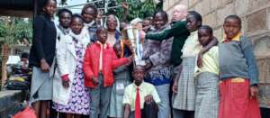 St Lucy's Students with the music trophy